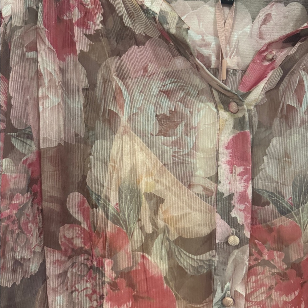 Alex Marie Pink Floral Tie-Waist Mini Dress - Picture 4 of 7